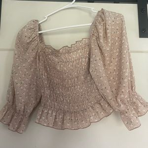 3/4 sleeve off the shoulder top